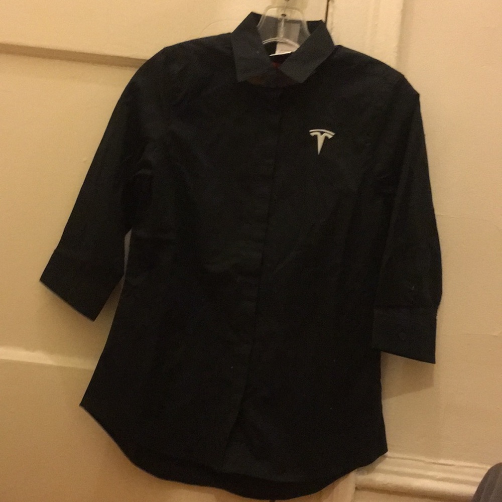 Women’s XS TESLA Dress Shirt in Black
